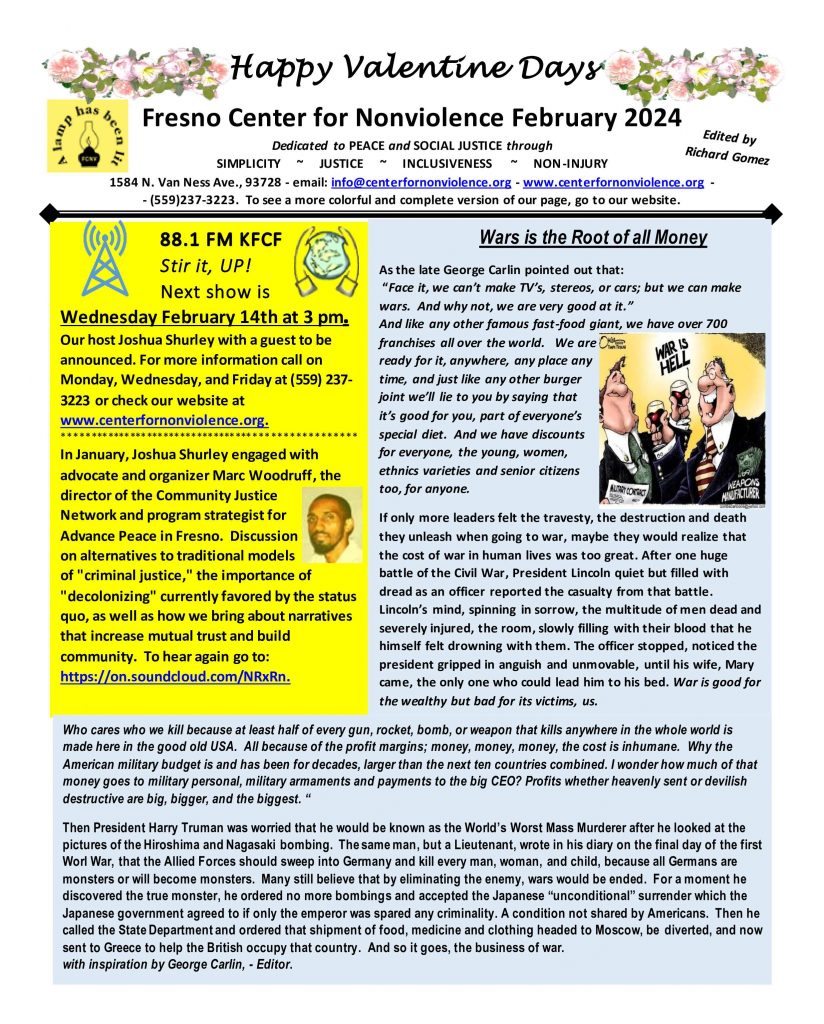 2024 February Fresno Alliance Page : Fresno Center For Nonviolence